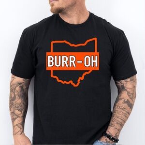 BURR-OH, Cincinnati Football themed Soft Ringspun Pre-shrunk Cotton T-Shirt